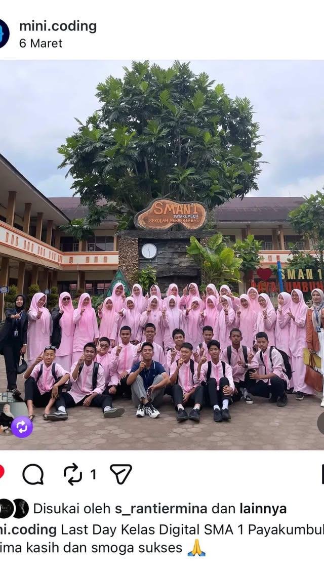 Mini Coding Academy melakukan Boot Camp di SMAN 1 Payakumbuh